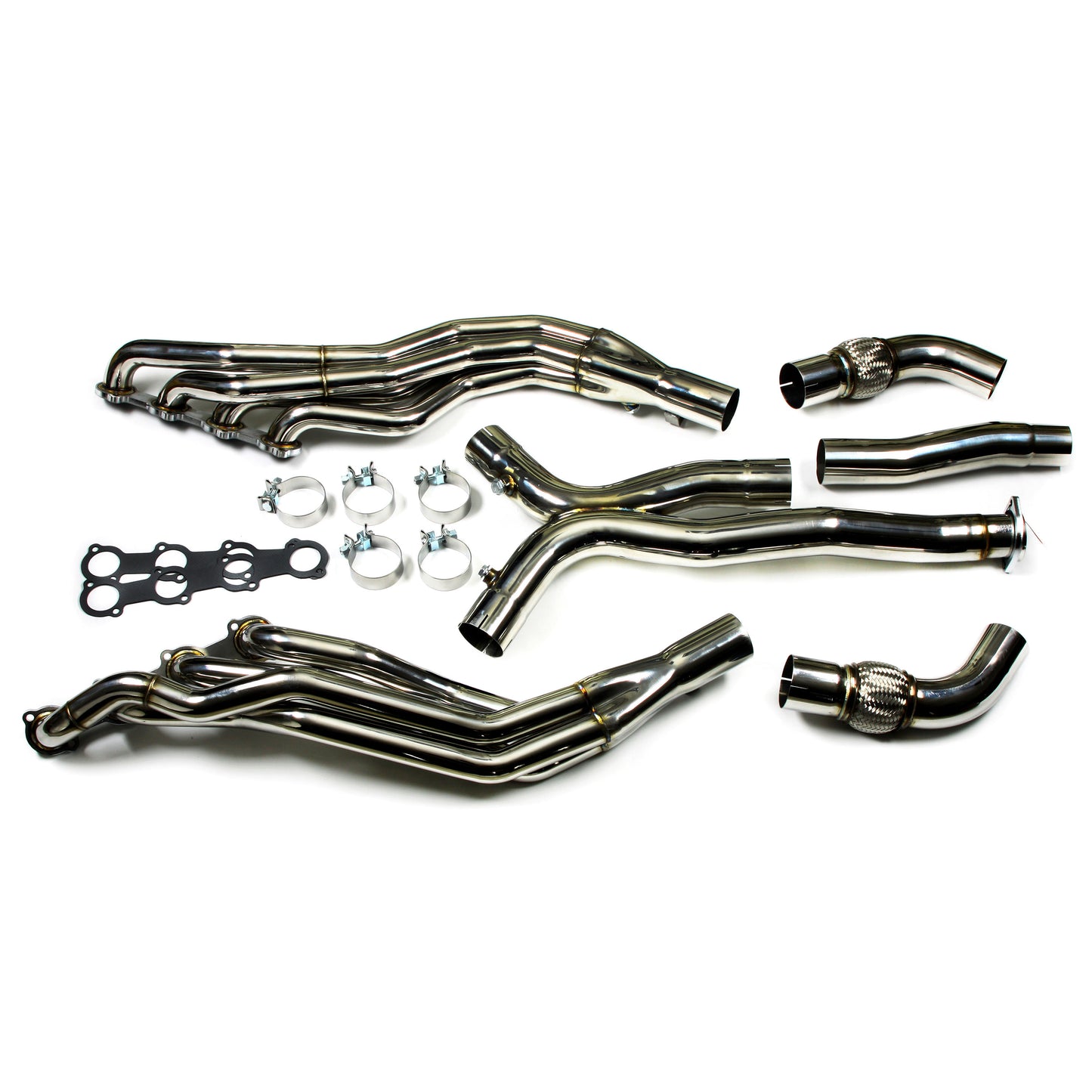Steel Exhaust Manifold Header for Mercedes Benz AMG CLS55 CLS500 E55 E500 M113K Long for 5.4L Engine Models