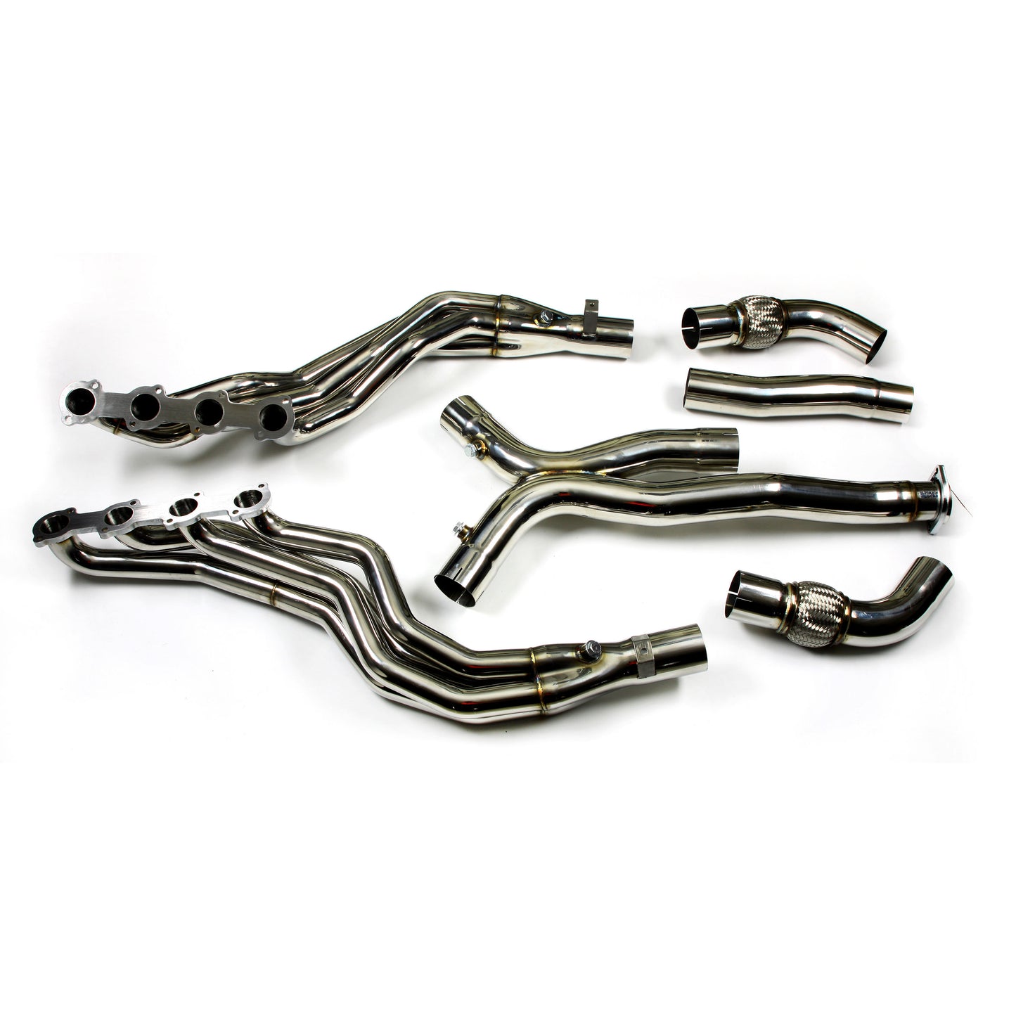 Steel Exhaust Manifold Header for Mercedes Benz AMG CLS55 CLS500 E55 E500 M113K Long for 5.4L Engine Models
