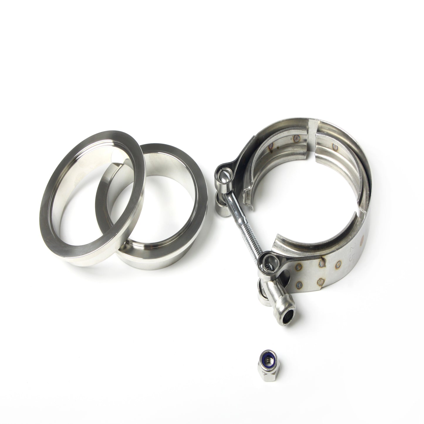 2.5" V-Band Clamp Kit Stainless Steel Clamp & Flanges Set