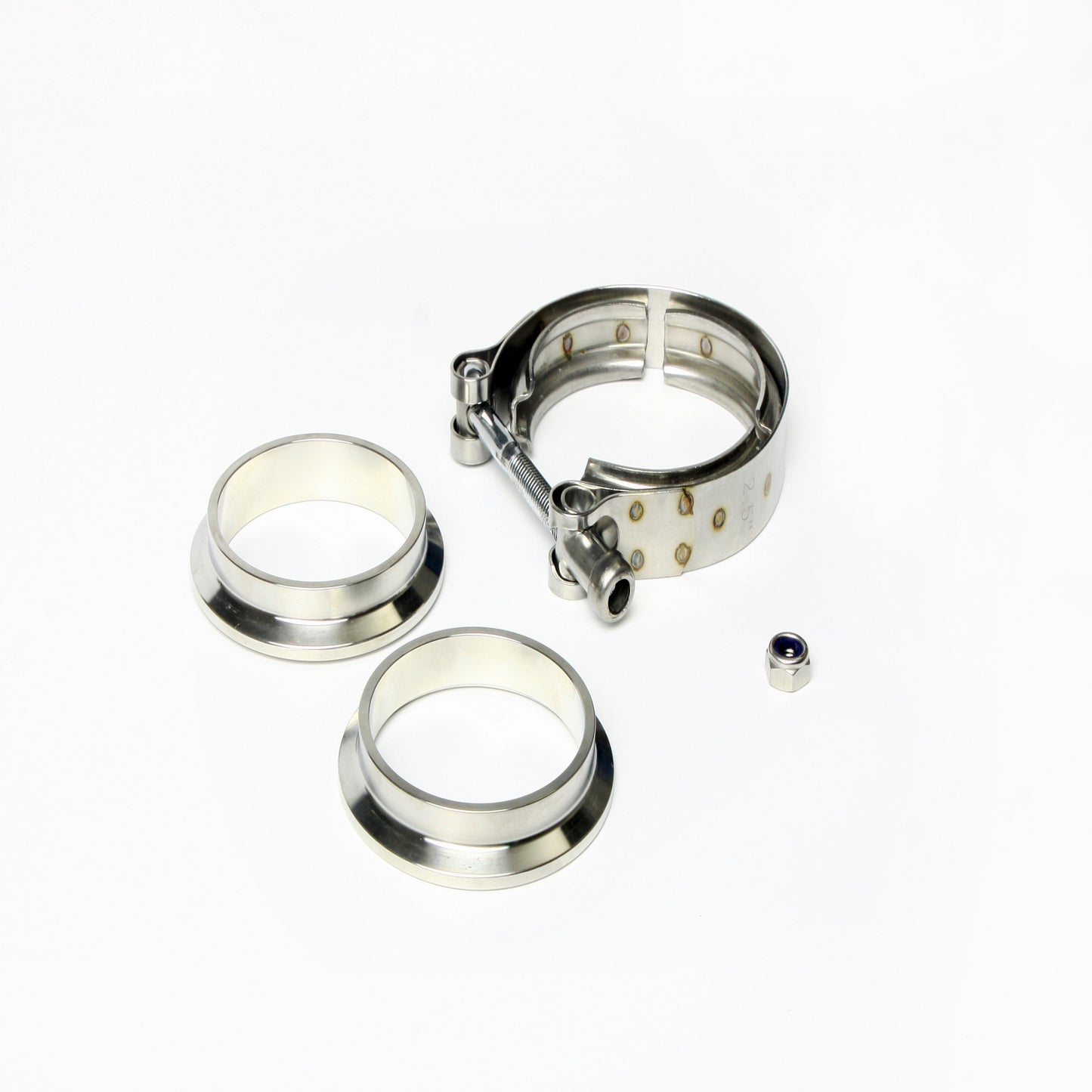 2.5" V-Band Clamp Kit Stainless Steel Clamp & Flanges Set