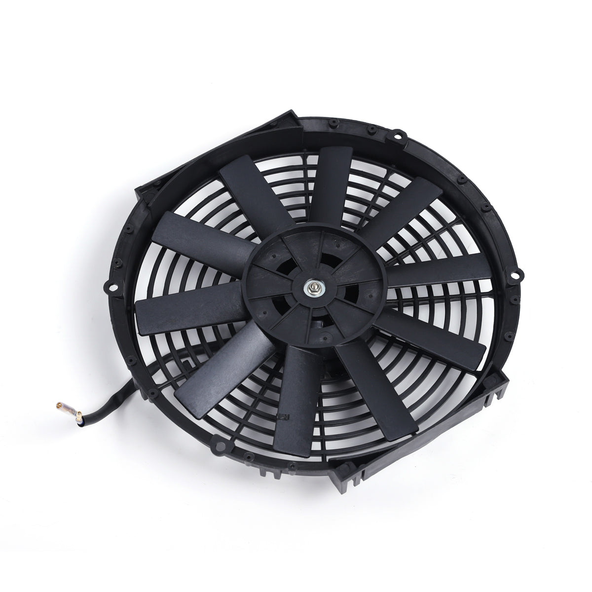 12V 80W UNIVERSAL ELECTRIC RADIATOR SLIM COOLING FAN 12" PULL PUSH ENGINE BAY BK