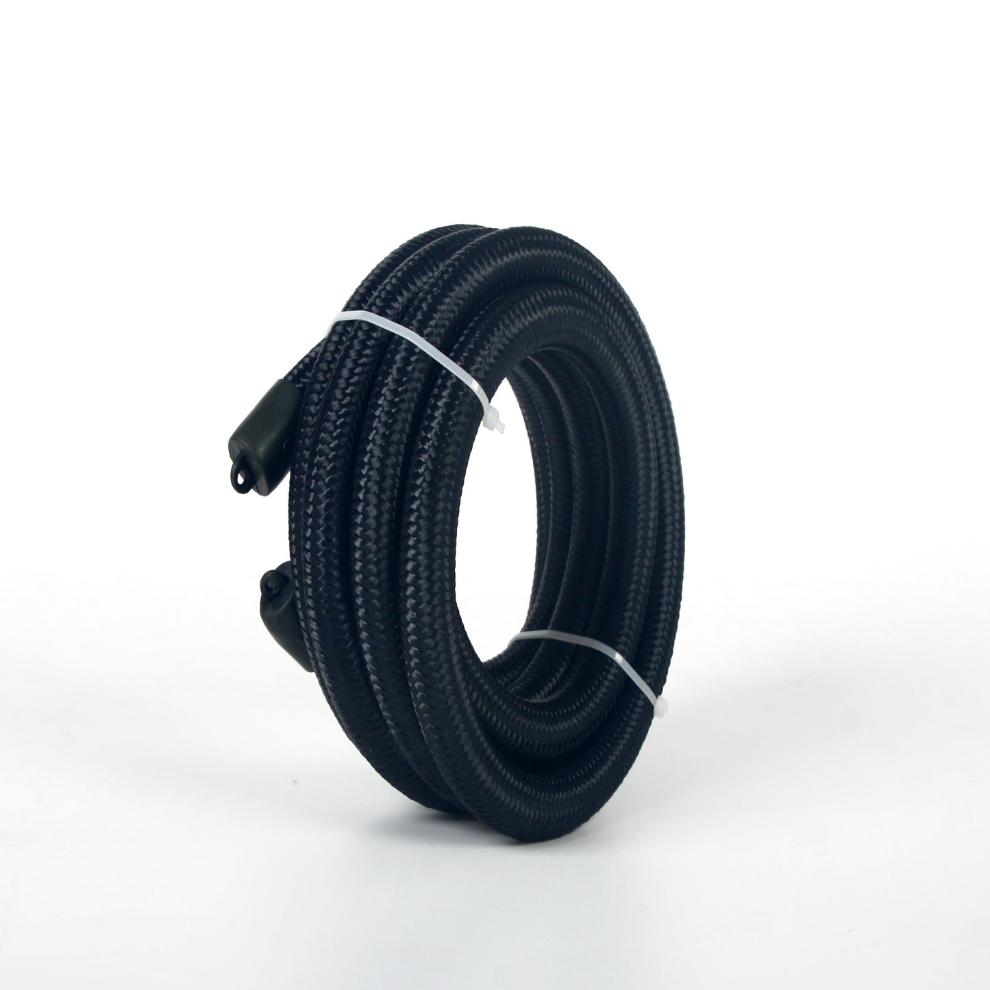 10AN Fuel Line Kit 10FT (3M), 10AN Nylon Braided CPE Fuel/Oil Hose Fitting Kit (0.56" ID) Black