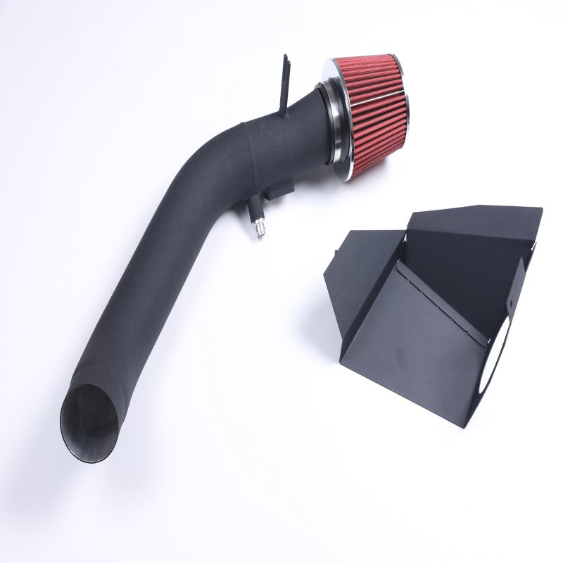 For 12-15 BMW 335i F30 Sedan 3.0L Polish Cold Air Intake+Red Filter Cover