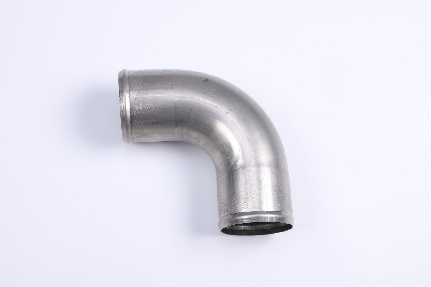 90° 3.5" (89mm) OD 304 Stainless Steel 16 Gauge Elbow Pipe – 5-5/8" CLR Universal Fit