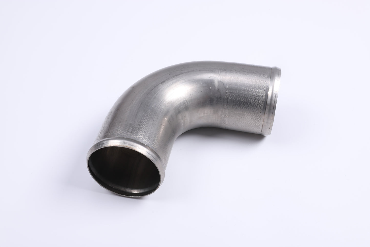 90° 3.5" (89mm) OD 304 Stainless Steel 16 Gauge Elbow Pipe – 5-5/8" CLR Universal Fit