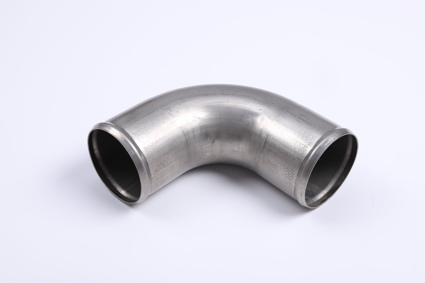 90° 3.5" (89mm) OD 304 Stainless Steel 16 Gauge Elbow Pipe – 5-5/8" CLR Universal Fit