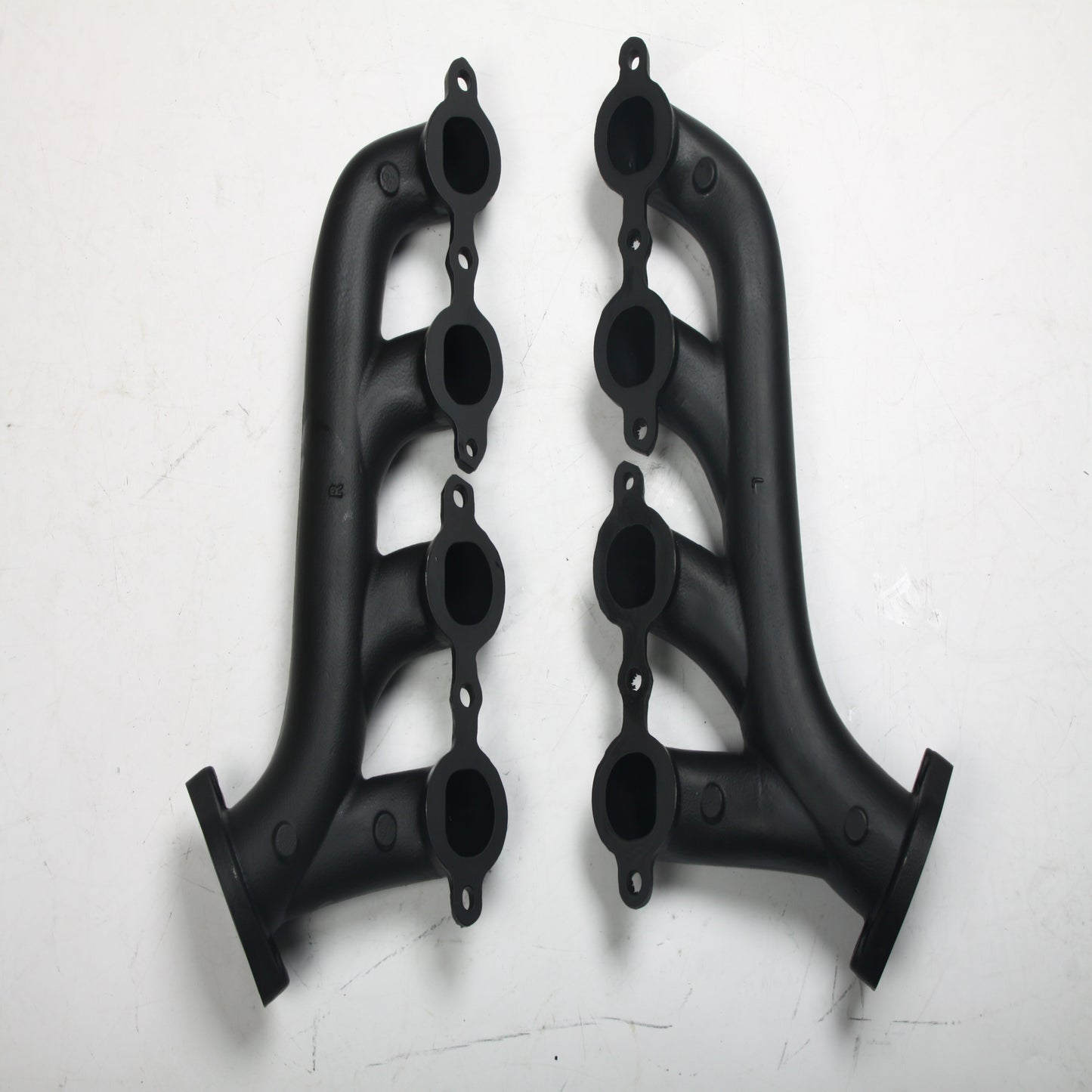 Multi-Fit 2.25" Outlet Black Ceramic LS Swap Exhaust Manifolds