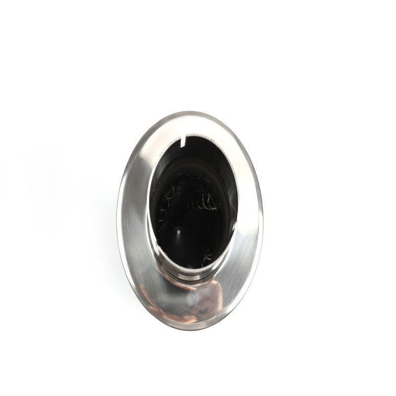 Universal Stainless Steel Polished Exhaust Muffler – 64mm Inlet/Outlet, Mirror Finish