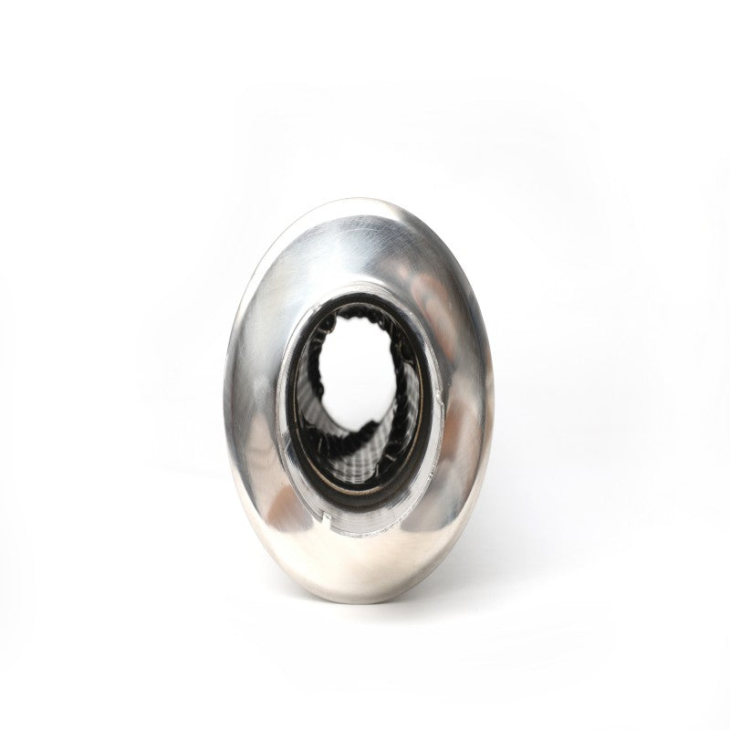 Universal Stainless Steel Polished Exhaust Muffler – 64mm Inlet/Outlet, Mirror Finish
