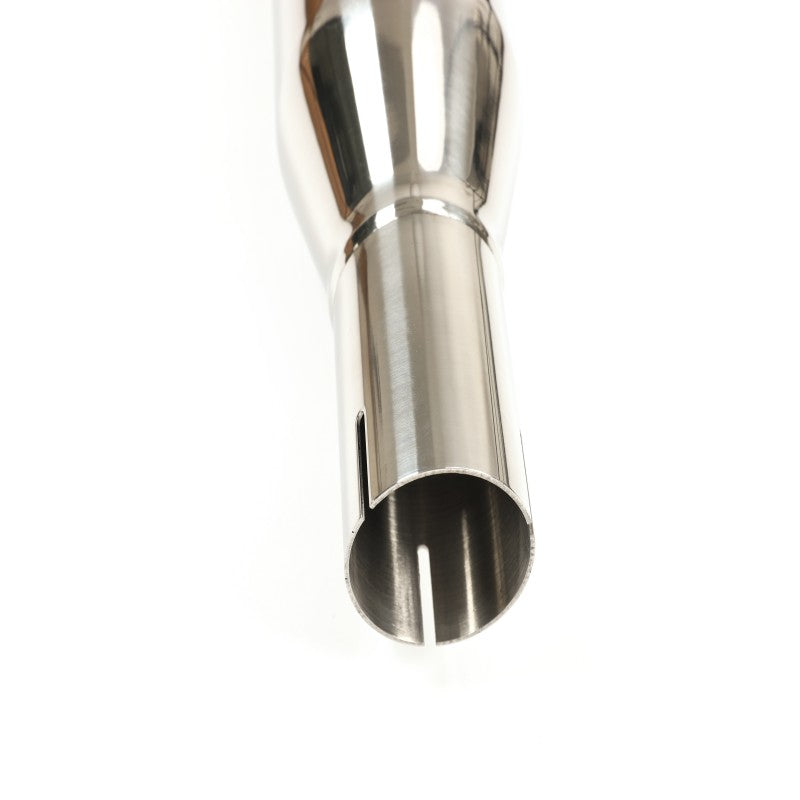 Stainless Steel Shuttle-Shaped Muffler – 2" Inlet & Outlet, Mirror Polished