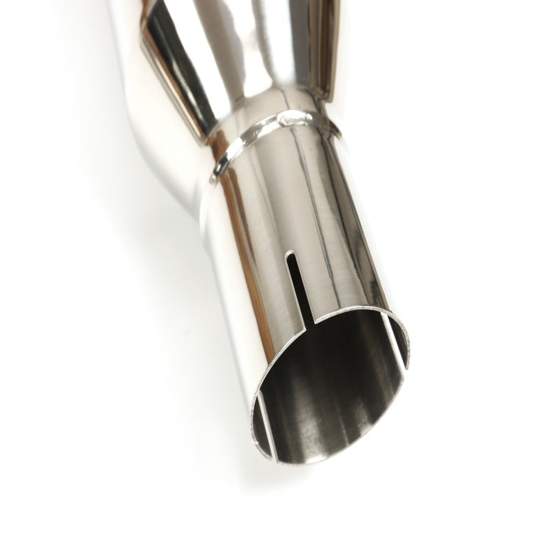 Stainless Steel Shuttle-Shaped Muffler – 2" Inlet & Outlet, Mirror Polished