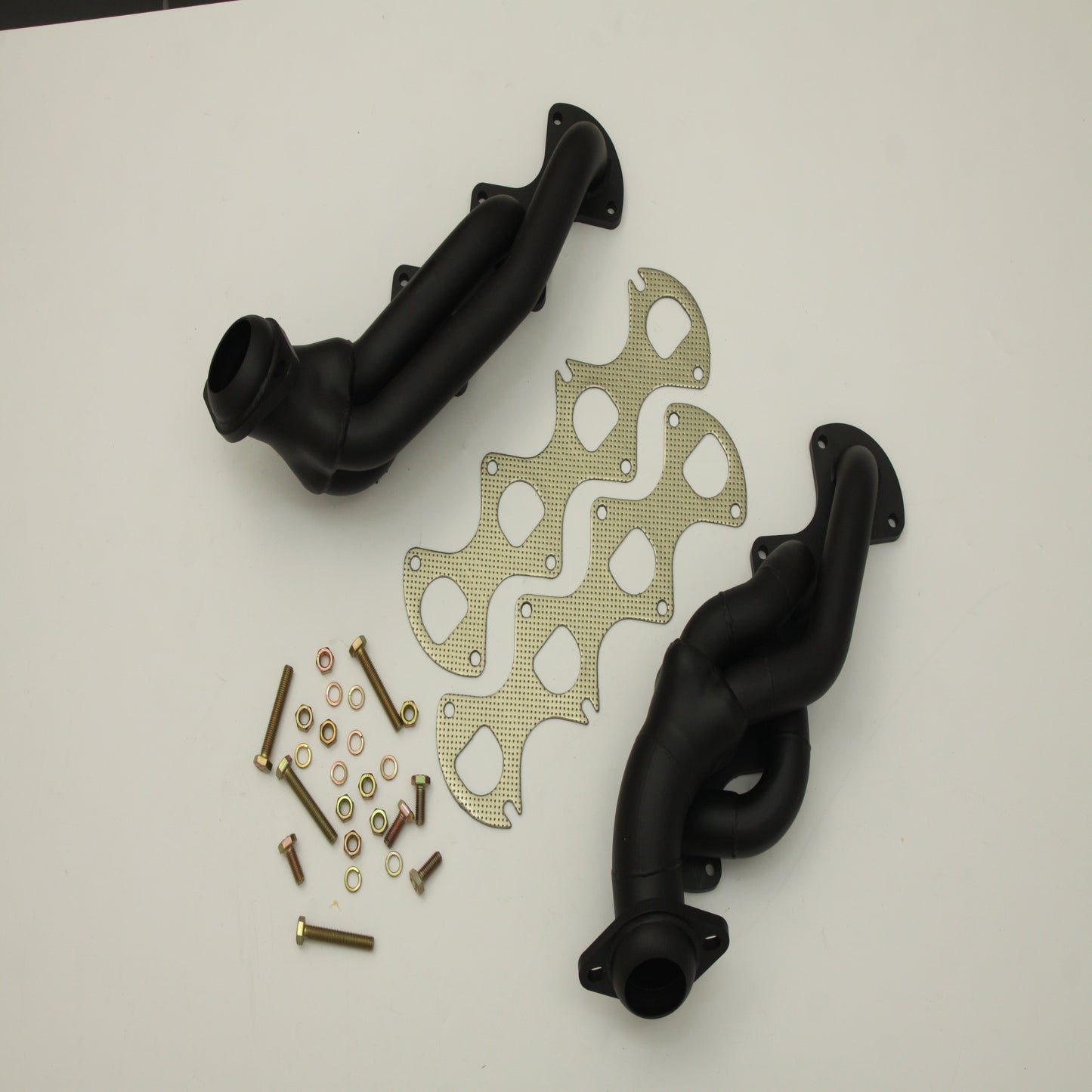 2004–2008 Ford F-150 5.4L V8 Black Painted Shorty Exhaust Headers