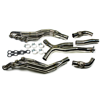 Steel Exhaust Manifold Header for Mercedes Benz AMG CLS55 CLS500 E55 E500 M113K Long for 5.4L Engine Models