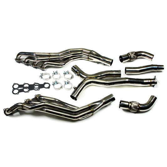 Steel Exhaust Manifold Header for Mercedes Benz AMG CLS55 CLS500 E55 E500 M113K Long for 5.4L Engine Models