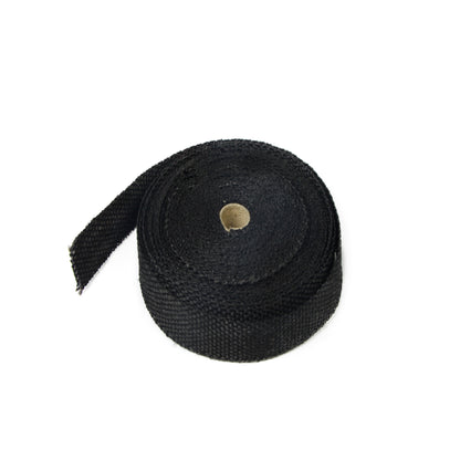 Black Exhaust Heat Wrap – 25mm Width × 15m Length × 1/16" Thick (Non-Aluminum Foil)