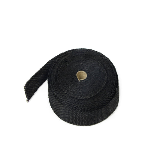 Black Exhaust Heat Wrap – 25mm Width × 15m Length × 1/16" Thick (Non-Aluminum Foil)