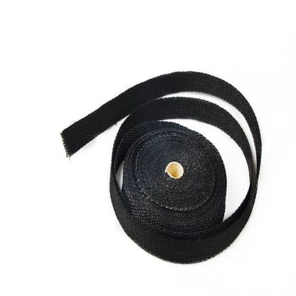 Black Exhaust Heat Wrap – 25mm Width × 15m Length × 1/16" Thick (Non-Aluminum Foil)