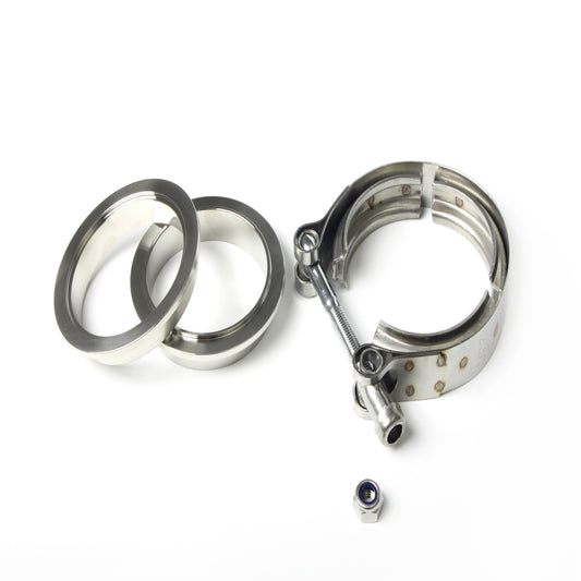 2.5" V-Band Clamp Kit Stainless Steel Clamp & Flanges Set