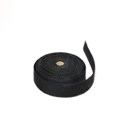 Black Exhaust Heat Wrap – 25mm Width × 15m Length × 1/16" Thick (Non-Aluminum Foil)