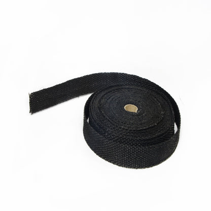 Black Exhaust Heat Wrap – 25mm Width × 15m Length × 1/16" Thick (Non-Aluminum Foil)