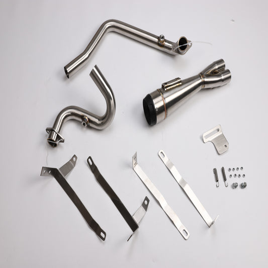 FOR 2020-UP HARLEY TOURING INDIAN CHALLENGER BRUSHED 2 INTO 1 SHORTY EXHAUST