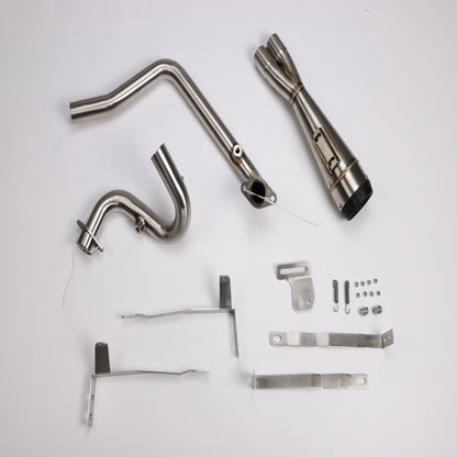 FOR 2020-UP HARLEY TOURING INDIAN CHALLENGER BRUSHED 2 INTO 1 SHORTY EXHAUST