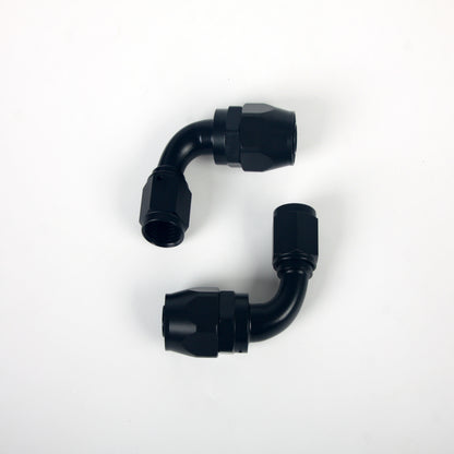 10AN Fuel Line Kit 10FT (3M), 10AN Nylon Braided CPE Fuel/Oil Hose Fitting Kit (0.56" ID) Black