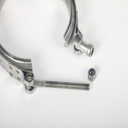 4" V-Band Clamp Kit with Stainless Steel Flanges – Heavy-Duty Turbo Exhaust Connection