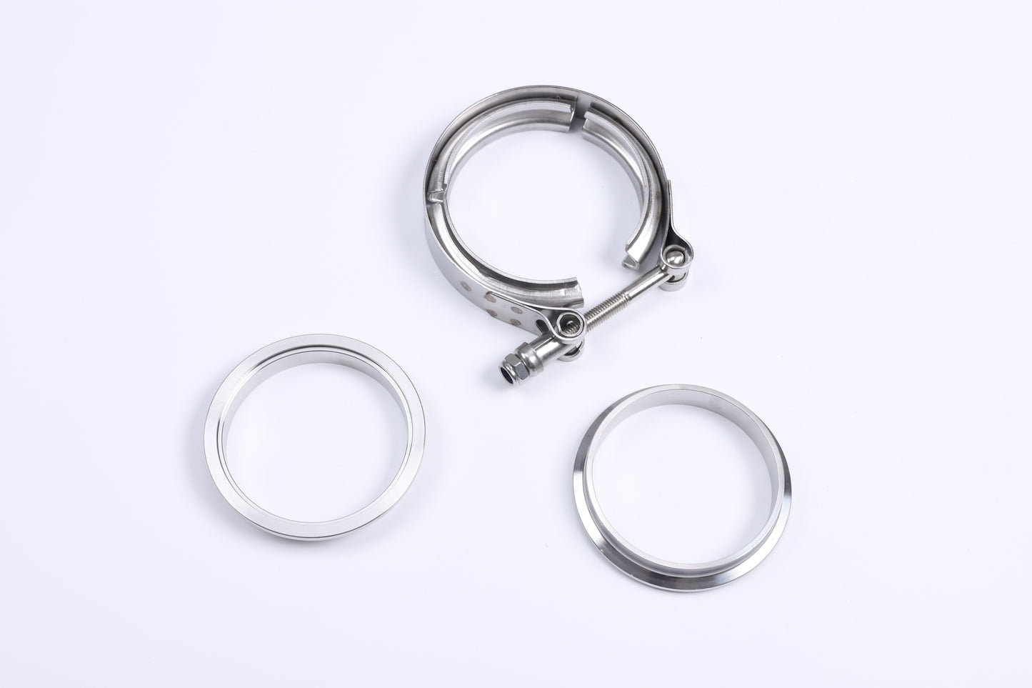 3.0" V-Band Clamp & Flange Set Stainless Steel  Turbo Exhaust Coupler Kit