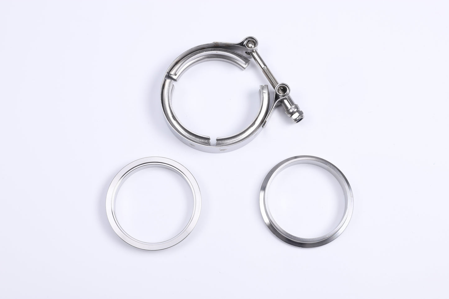 3.0" V-Band Clamp & Flange Set Stainless Steel  Turbo Exhaust Coupler Kit