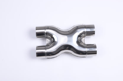 2.5" X-pipe Universal 304 stainless steel exhaust pipe