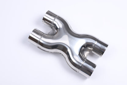 2.5" X-pipe Universal 304 stainless steel exhaust pipe