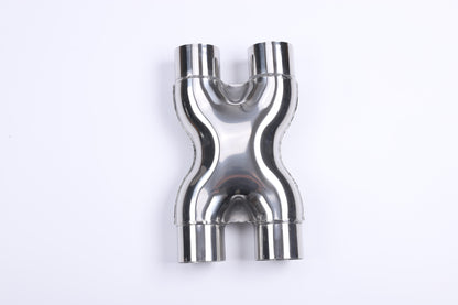 2.5" X-pipe Universal 304 stainless steel exhaust pipe