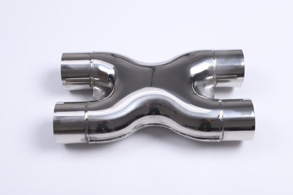 2.5" X-pipe Universal 304 stainless steel exhaust pipe