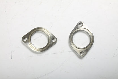 2.25" Outlet Multi-Fit LS Swap Exhaust Manifolds Silver Ceramic Finish