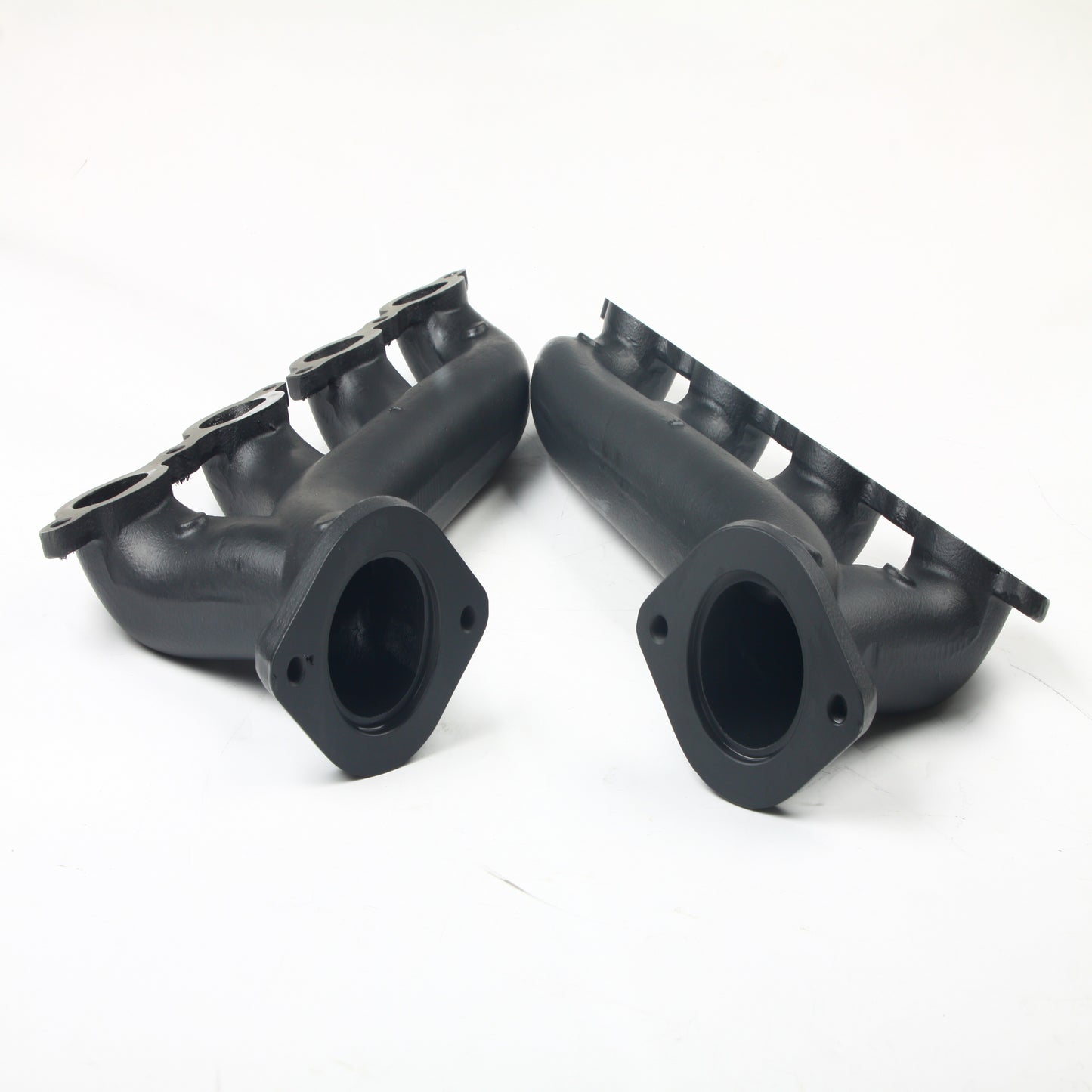 Multi-Fit 2.25" Outlet Black Ceramic LS Swap Exhaust Manifolds
