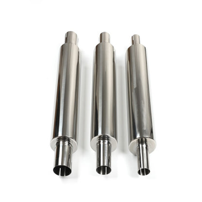 3" Stainless Steel Exhaust Muffler – Mirror Polished 535mm Length, Fiberglass Filled
