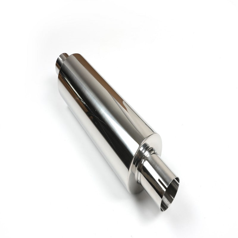 3" Stainless Steel Exhaust Muffler – Mirror Polished 535mm Length, Fiberglass Filled