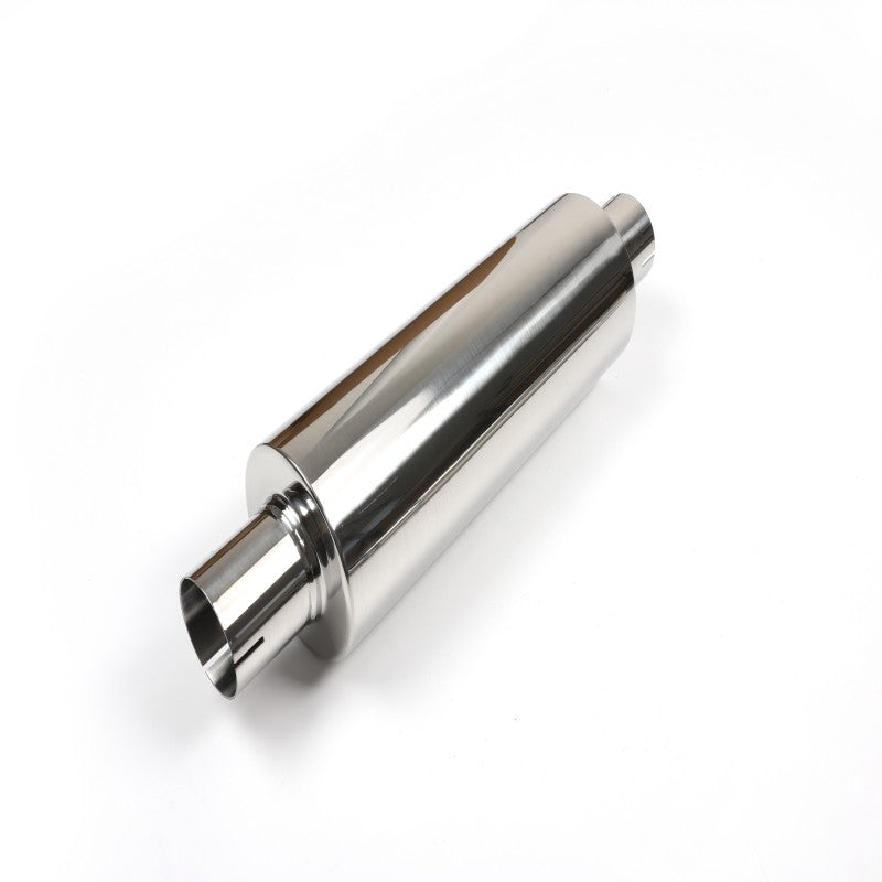 3" Stainless Steel Exhaust Muffler – Mirror Polished 535mm Length, Fiberglass Filled