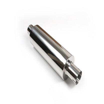3" Stainless Steel Exhaust Muffler – Mirror Polished 535mm Length, Fiberglass Filled
