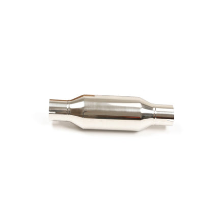 Stainless Steel Shuttle-Shaped Muffler – 2" Inlet & Outlet, Mirror Polished