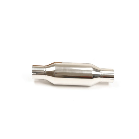 Stainless Steel Shuttle-Shaped Muffler – 2" Inlet & Outlet, Mirror Polished