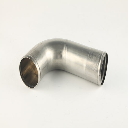 90 Degree 3.5" OD 304 Stainless Steel Elbow Pipe – 16 Gauge 5-5/8" CLR Universal Fit