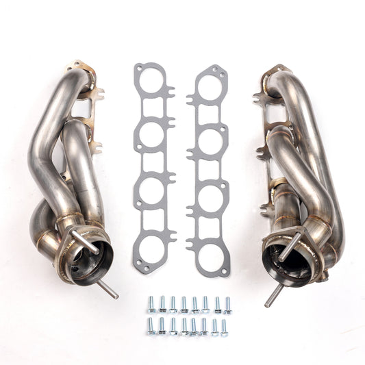 Shorty Style Headers-Raw Finish For 09-23  Challenger/Charger/300 5.7L-V8 1-3/4"