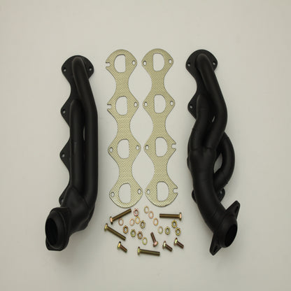 2004–2008 Ford F-150 5.4L V8 Black Painted Shorty Exhaust Headers