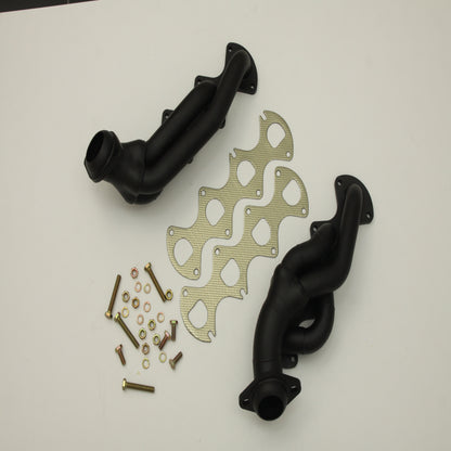 2004–2008 Ford F-150 5.4L V8 Black Painted Shorty Exhaust Headers